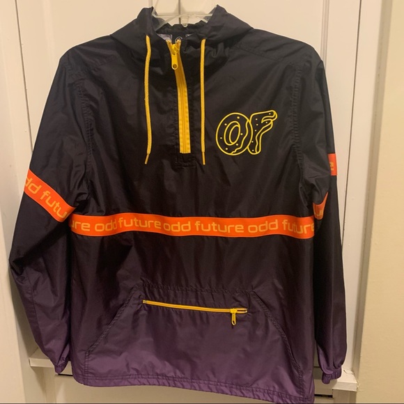 Odd Future Ombre Black & Purple Anorak Jacket Windbreaker Sz: S - Picture 2 of 5